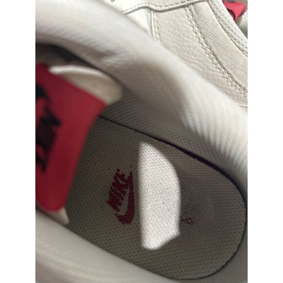 Nike Air Force 1 Shadow Sail Red Leather Low Top Sneakers - Picture 3 of 8